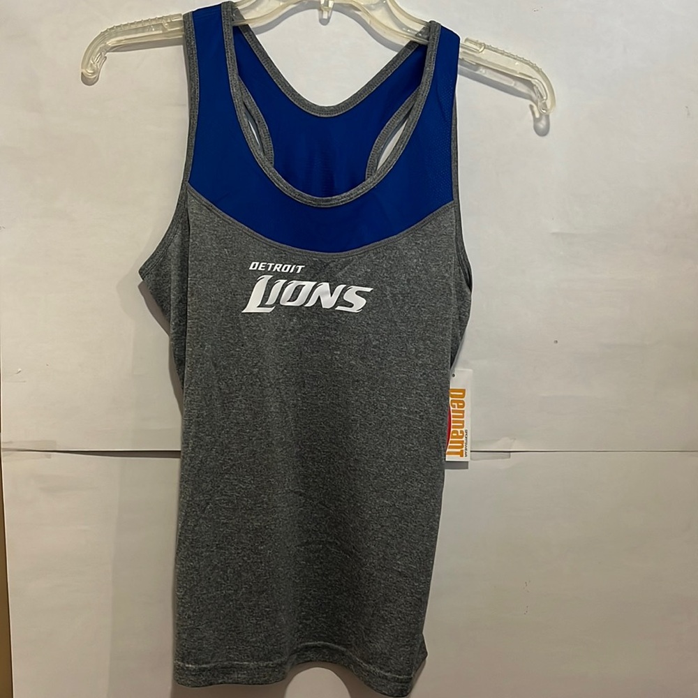 Detroit Lions ladies tank top size small grey and Hawaiian 🌺 blue